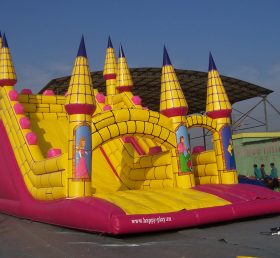 T8-279 Princess Inflatable Slides Castle...