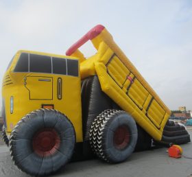 T8-373 Scivolo a secco gonfiabile per bambini Monster Truck gigante