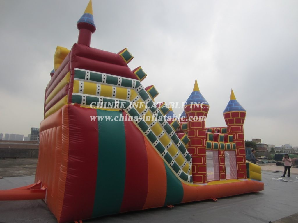 T8-379 Disney Inflatable Slide Red Castle Slide