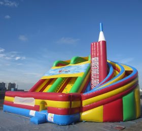 T8-985 Giant Inflatable Slide Rocket Spa...