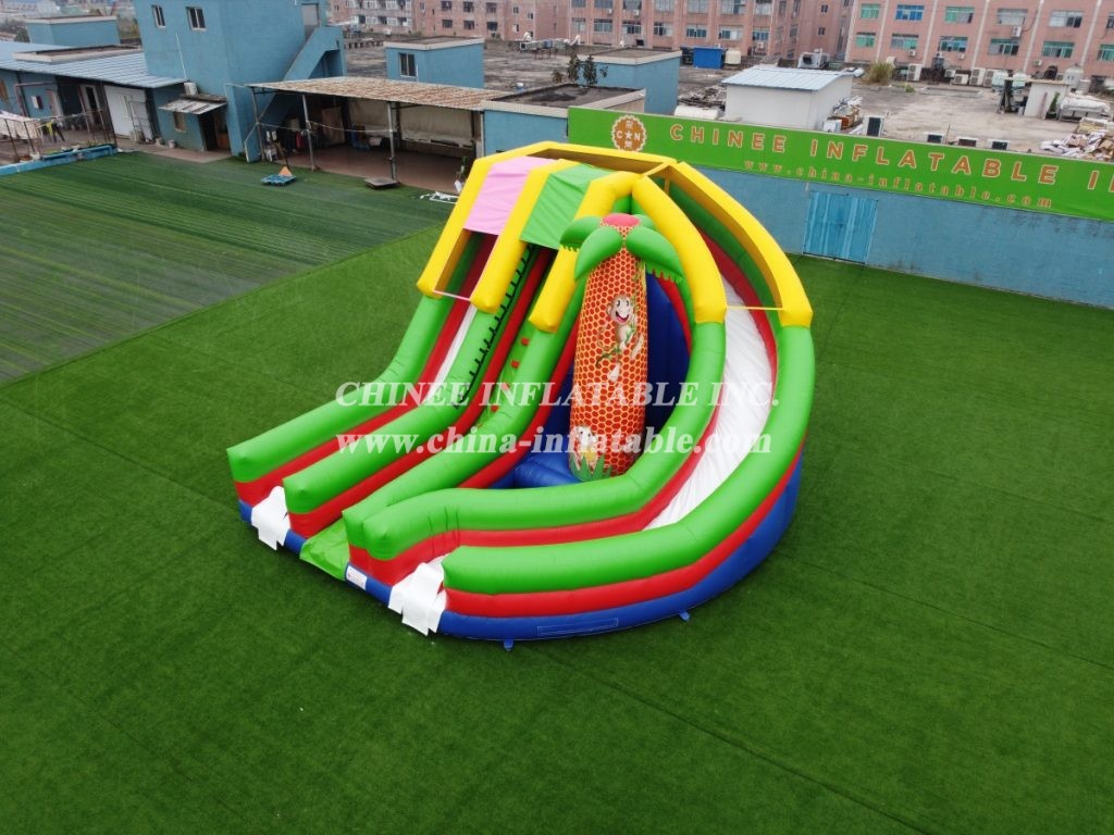 T8-348 Jungle Theme Inflatable Dry Slides