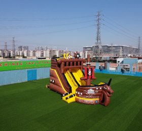 T8-1351 pirate ship theme inflatale slid...