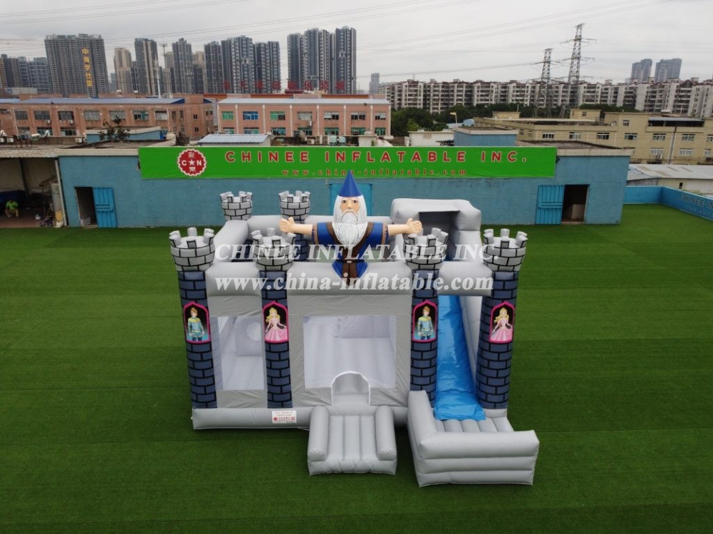 T2-346 Princess Theme Combo Inflatable Castle Bounce House With Slide