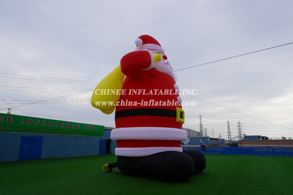 C1-130 Inflatable Christmas Santa Claus Decorations 8M Height