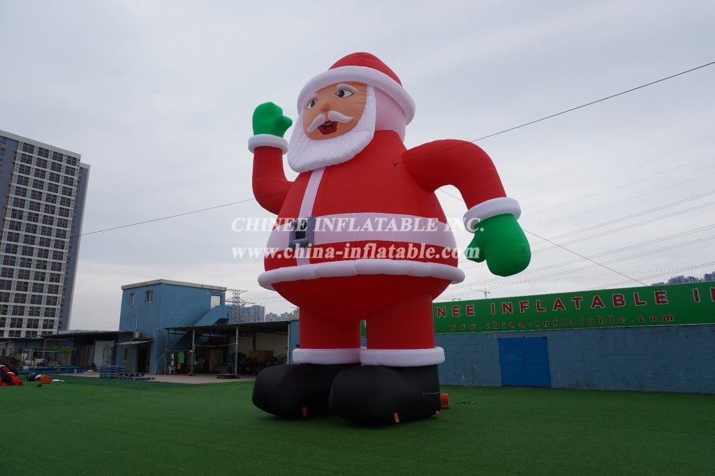 C1-114 10M Height Outdoor Giant Inflatable Christmas Santa Claus Decoration