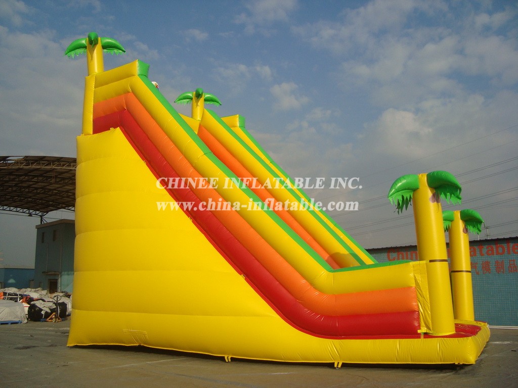 T8-1237 Jungle Theme Giant Inflatable Castle Slide