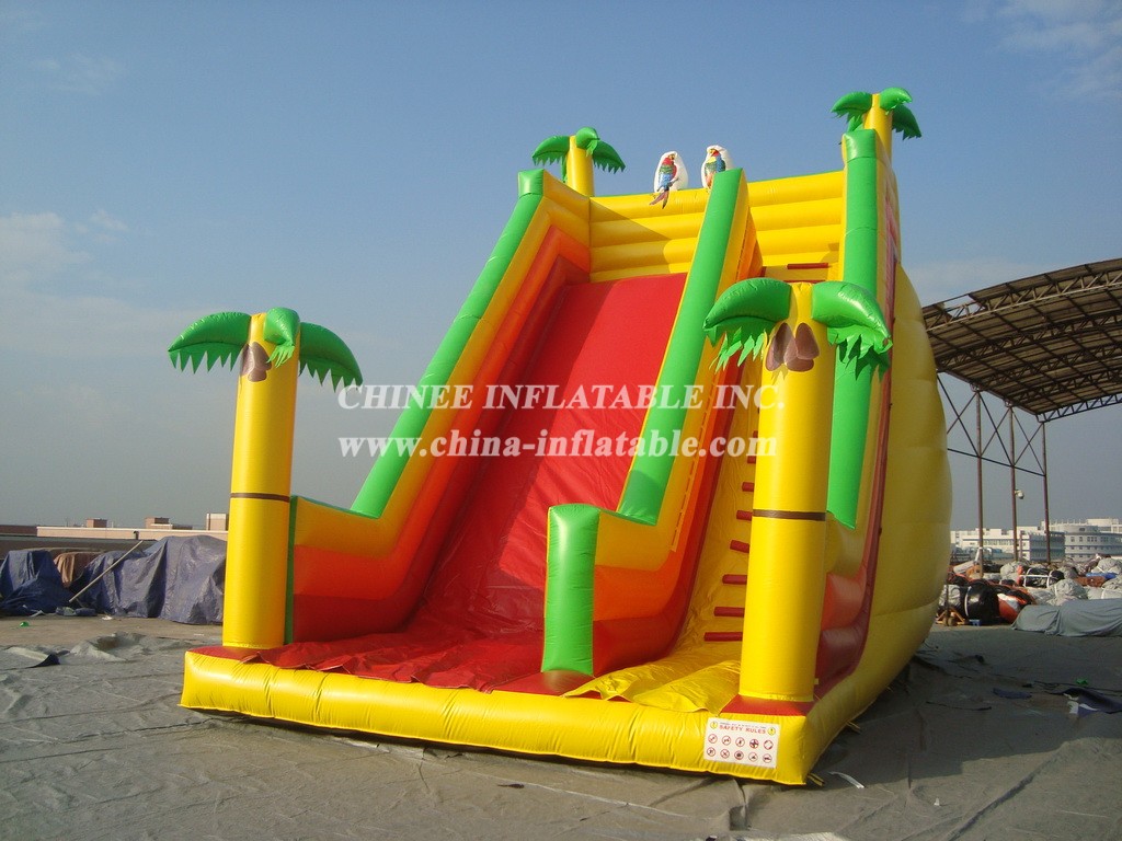 T8-1237 Jungle Theme Giant Inflatable Castle Slide