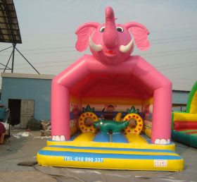 T2-2532 Trampolino gonfiabile elefante rosa