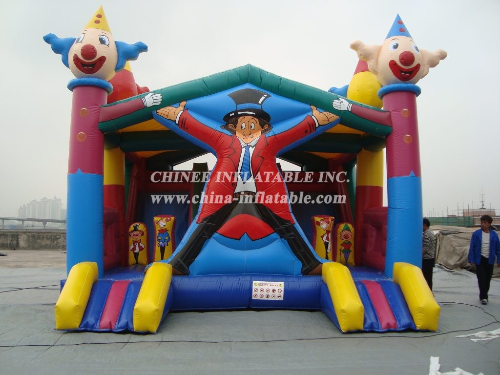 T2-761 inflatable happy Clown amusing park bouncer playground for kids
