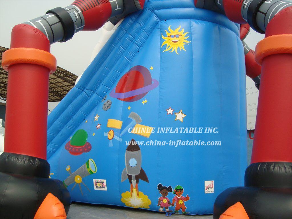 T8-221 Inflatable Slide Alien and Space Giant Slide