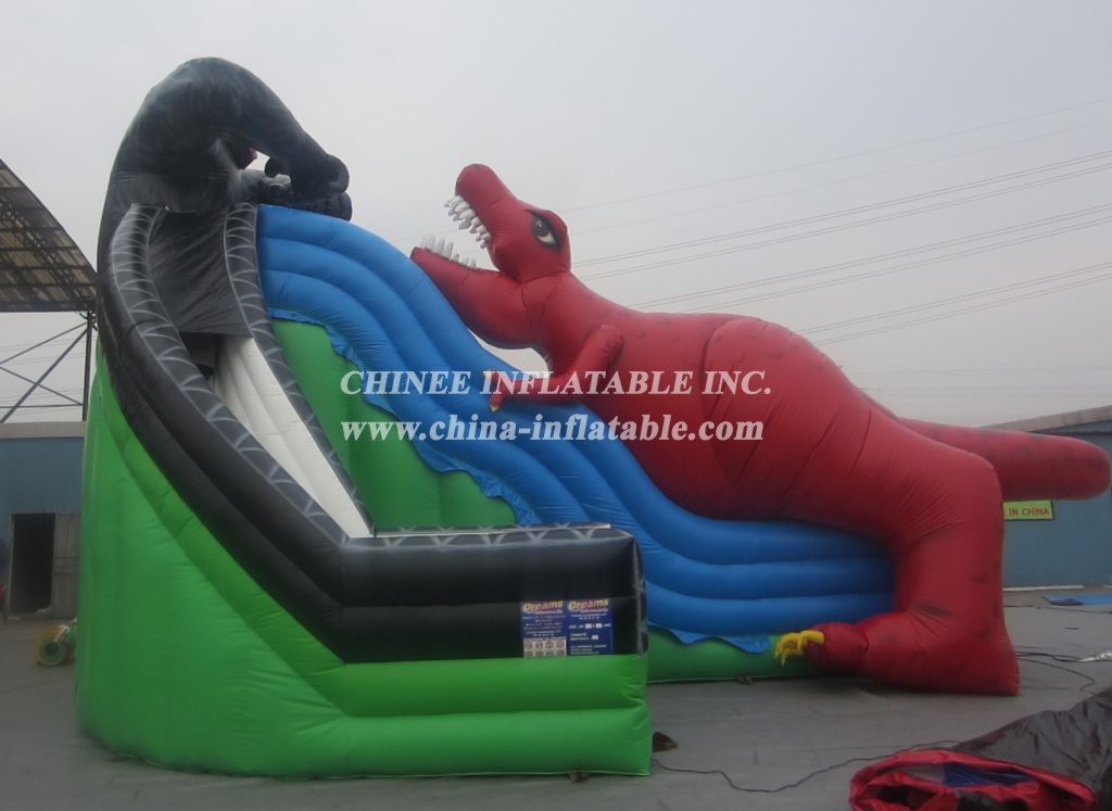 T8-376 Gorilla Dinosaur Inflatable Slide
