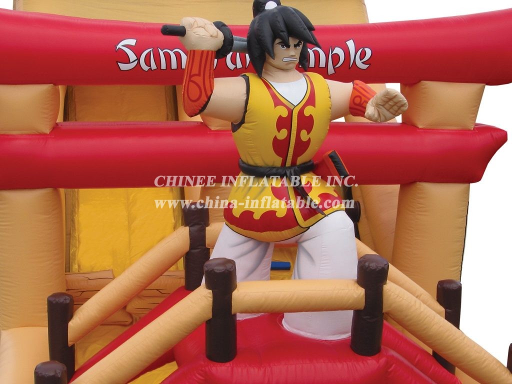 T6-211 Samurai Temple Giant Slide Kid Outdoor Party Event