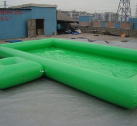 Pool1-562 Piscina gonfiabile quadrata verde