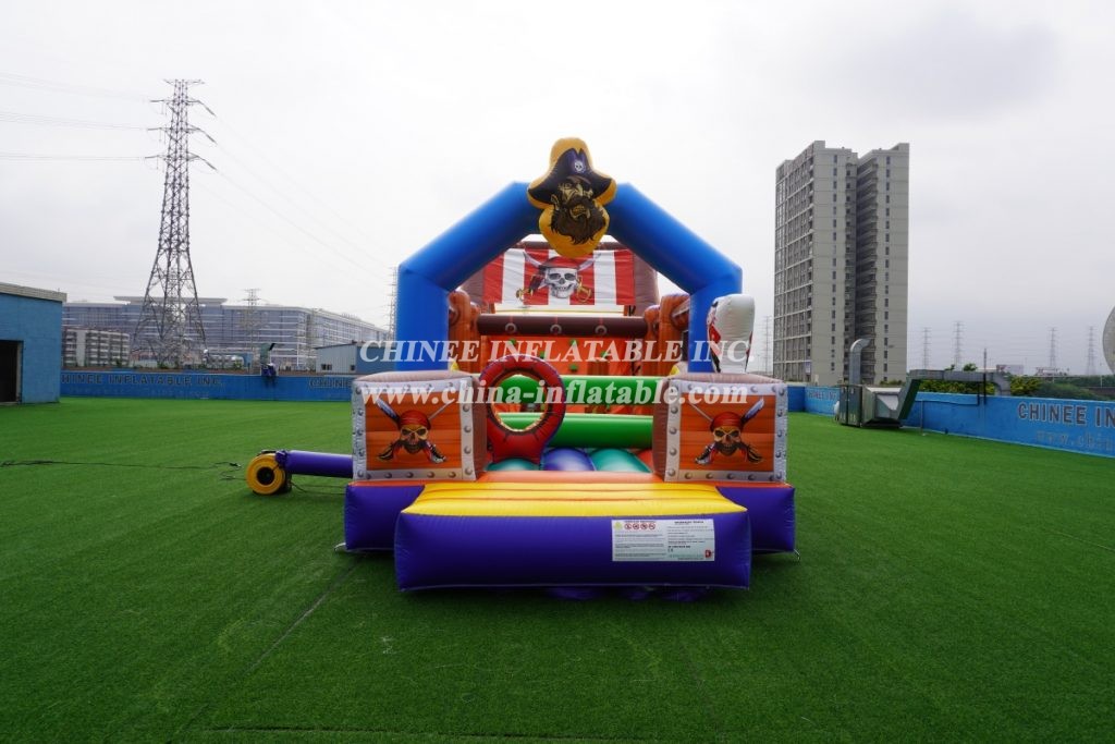 T7-568 Pirate Theme Inflatable Obstacle Course Party For Team Events