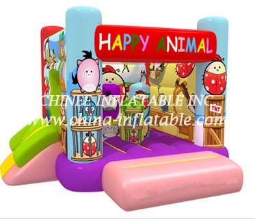 T2-3299 Happy Animal Jumping Castle