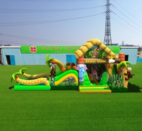 T6-445 Gioco di parco giochi gonfiabile gigantesco per bambini a tema giungla