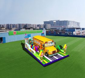 T6-461 Bus Giant Gonfiabili Paradise Giochi di terra per bambini