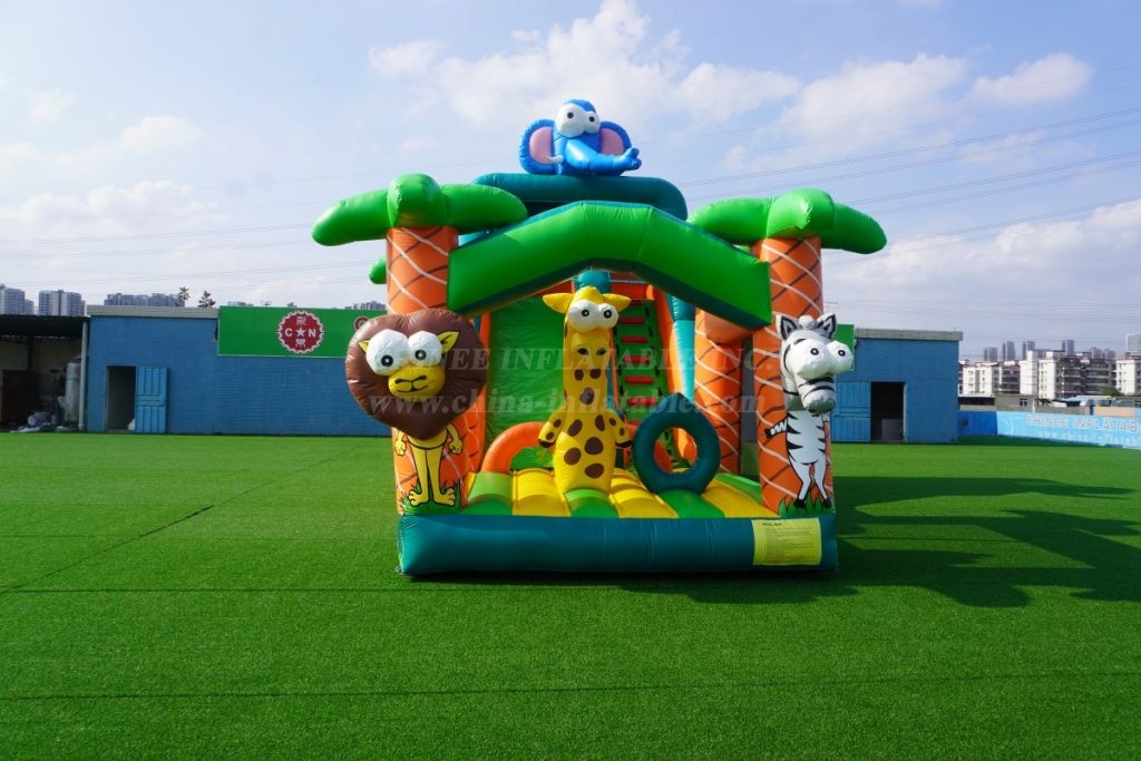 T8-1495B Jungle Jumping Inflatable Slide