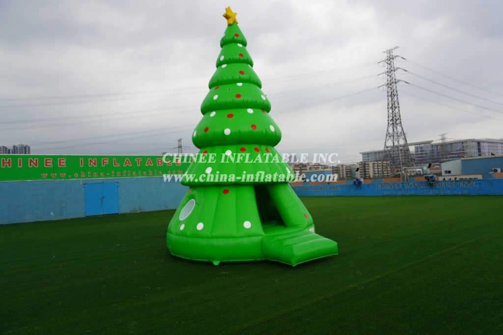 T2-3410 Inflatable christmas tree holiday themed bounce house kids party game