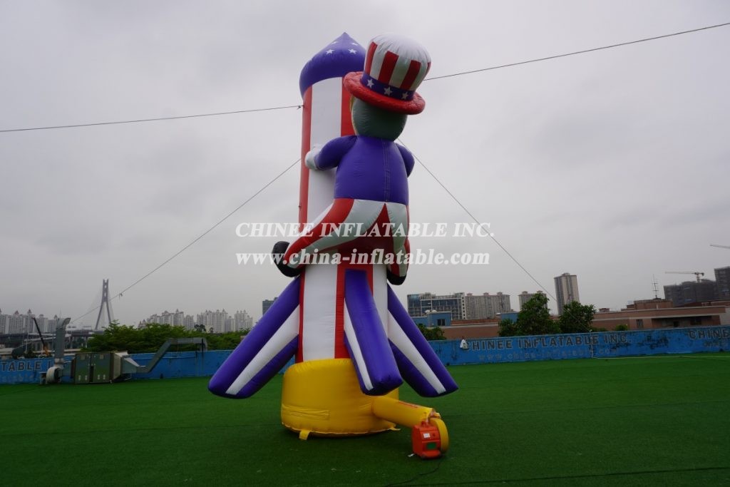 cartoon2-074 Uncle Sam Rocket Inflatable Cartoons
