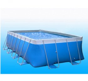 Pool2-007 Esterno mobile resistente telaio metallico Pvc gonfiabile parco acquatico piscina