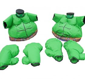 SS1-8 Set di sumo supereroe guerriero verde adulto