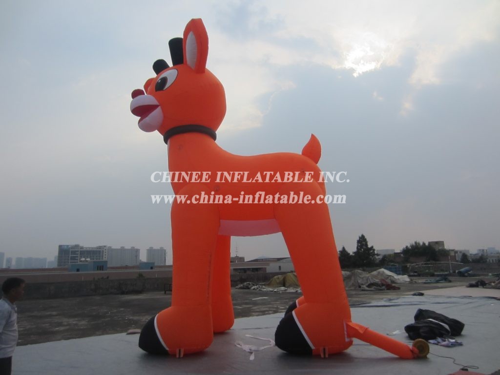 C1-180 Christmas Inflatables Orange Deer