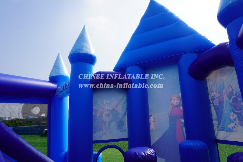 T5-1000 Inflatable Frozen Combo Moonwalk Elsa Frozen Bounce House