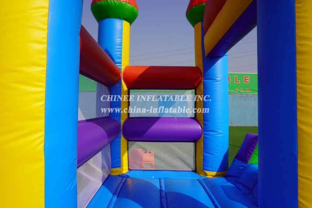 T2-3502 Small Bouncy Castle Jumper With Slide Inflatable Bouncer