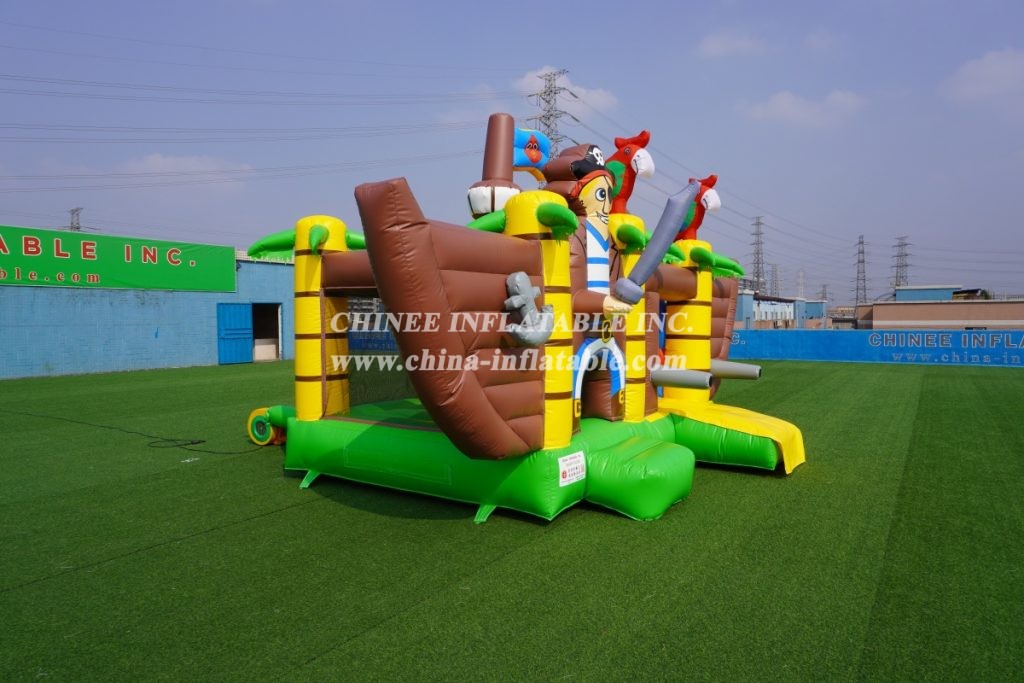 T2-3504 New Design Commercial Inflatable Bouncer Combo Pirate Theme