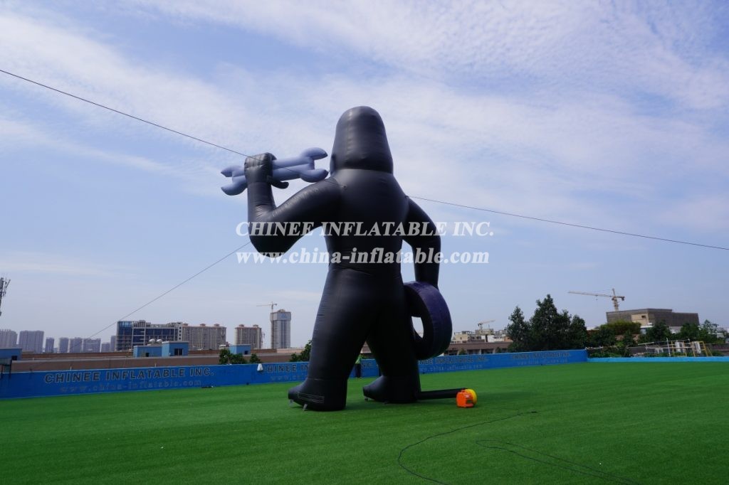 CARTOON2-115 Custom giant 30feet high inflatable gorilla King Kong