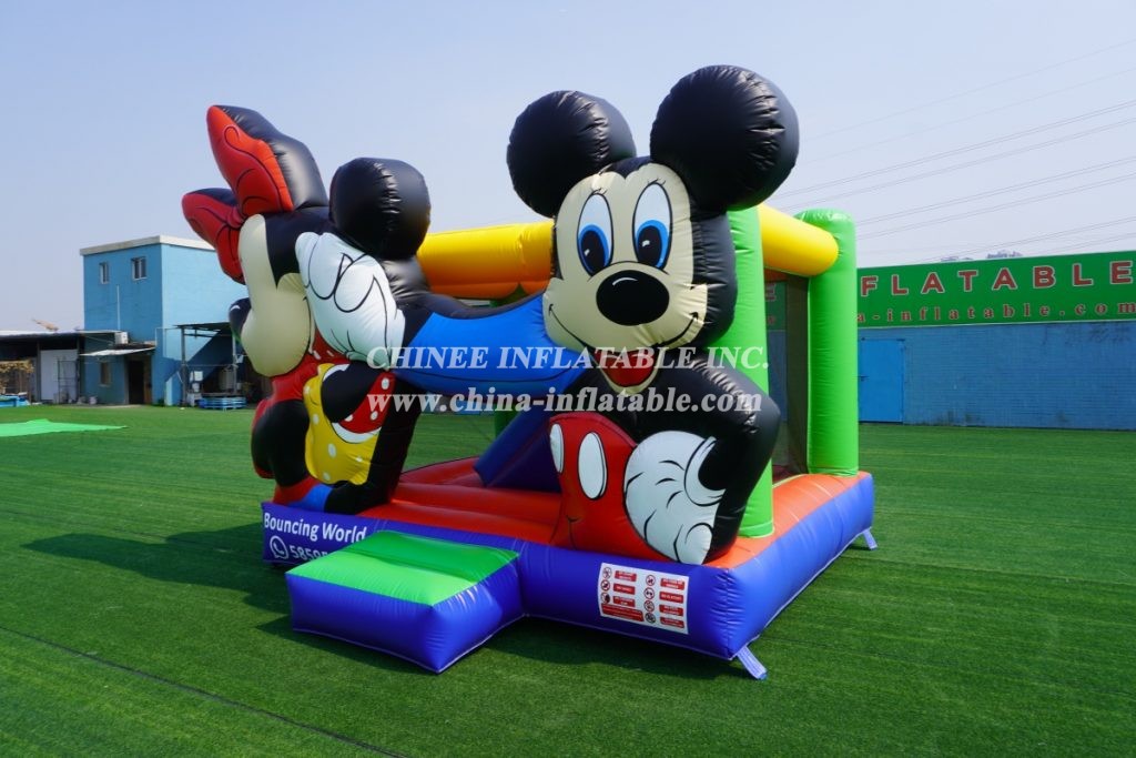 T2-3355B Disney Mickey And Minnie Bounce House With Slide Jumping Castle