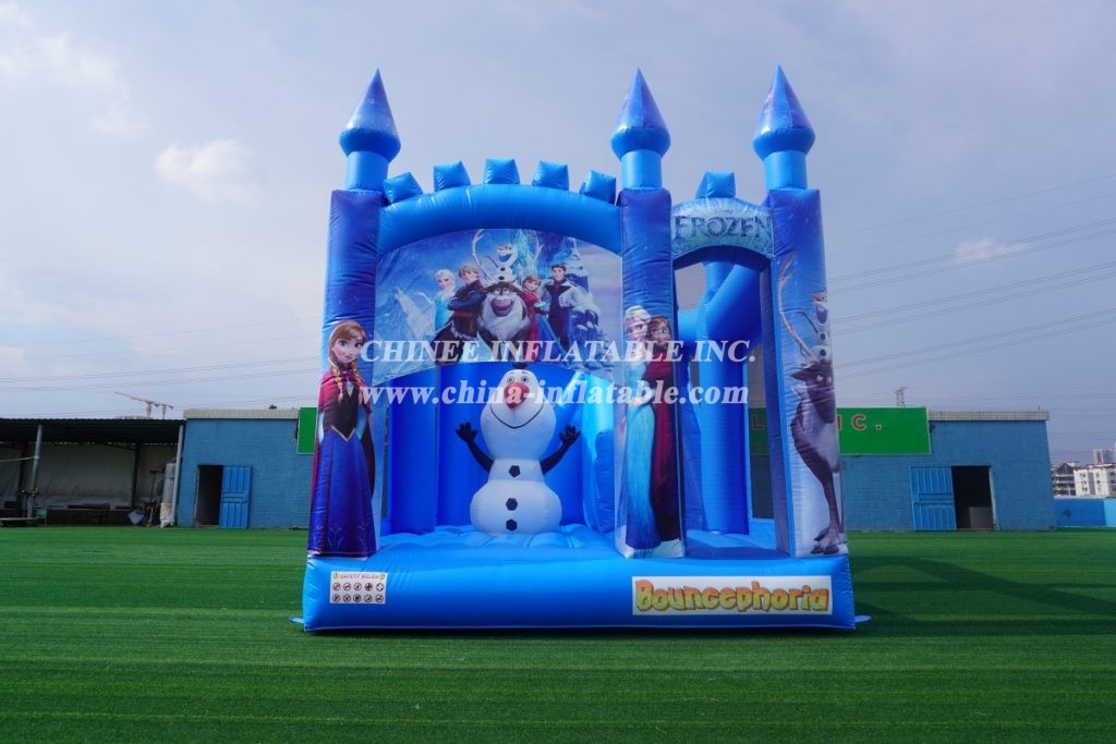 T5-1002A Disney Frozen Bouncy Castle Combo With Slide Jumping Castle