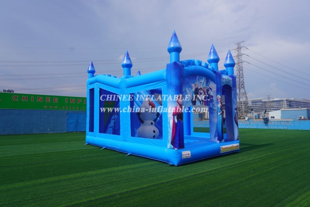 T5-1002A Disney Frozen Bouncy Castle Combo With Slide Jumping Castle