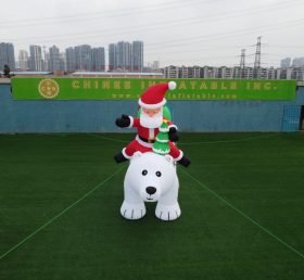 ID1-005 Babbo Natale e orso polare ornamenti gonfiabili natalizi