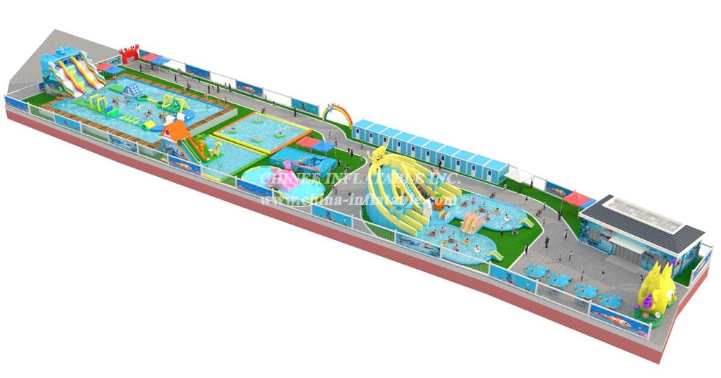 IS11-4015 Biggest Cartoon Inflatable Zone Amusement Park Outdoor Playground