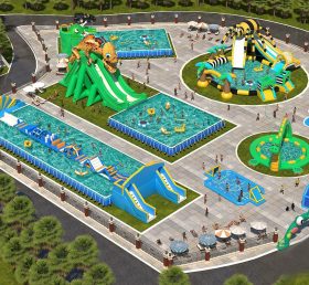 IS11-4011 Massima area gonfiabile Parco divertimenti gonfiabile Parco giochi all'aperto