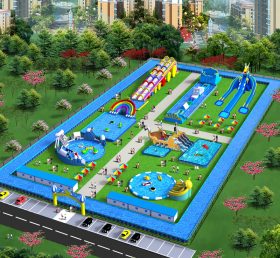 IS11-4001 Massima area gonfiabile Parco divertimenti gonfiabile Parco giochi all'aperto