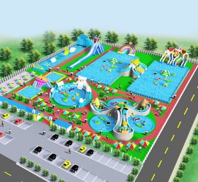 IS11-4002 Massima area gonfiabile Parco divertimenti gonfiabile Parco giochi all'aperto