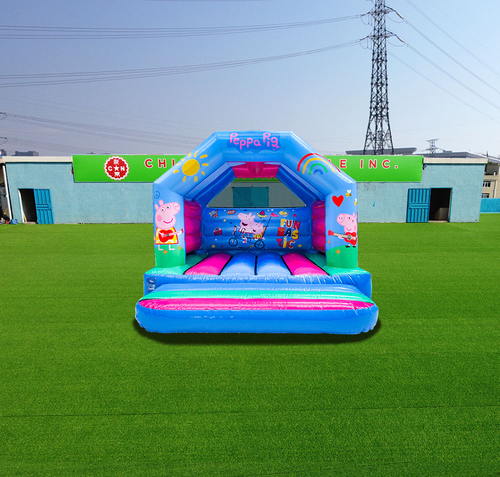 T2-4016 12X12Ft Blue Peppa Pig Bounce House