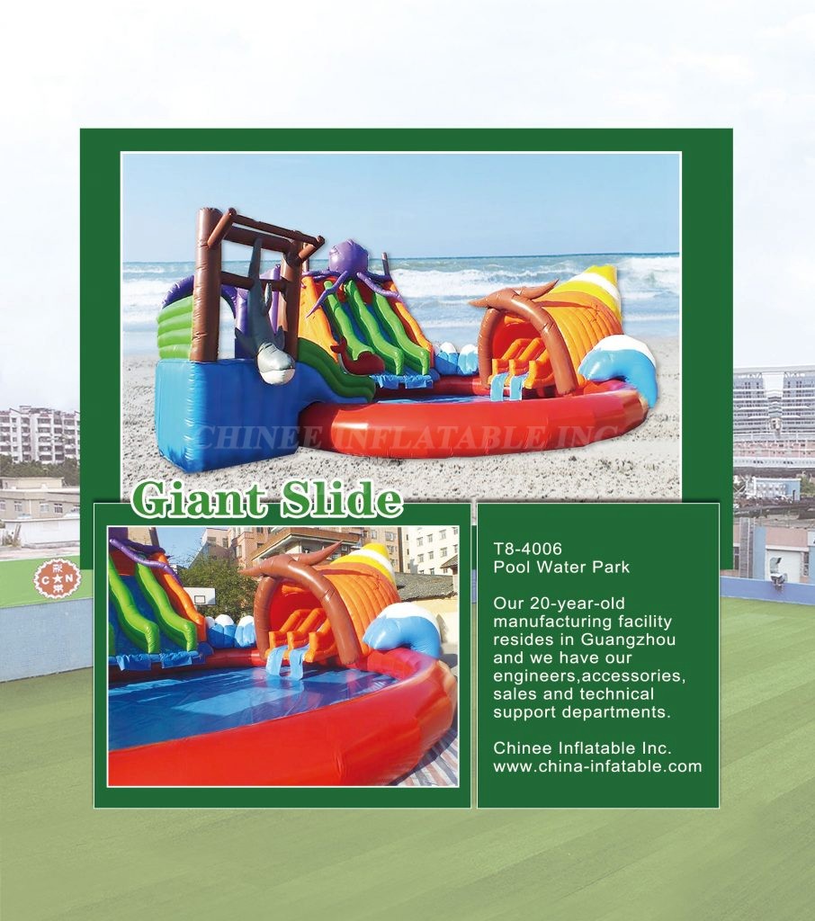 T8-4006 Octopus Inflatable Water Park For Fun