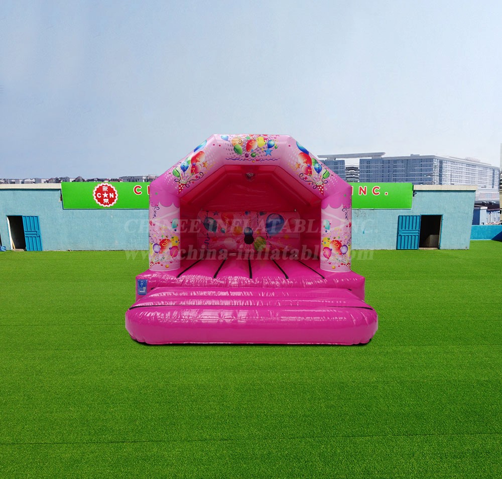 T2-4177 12X12Ft Pink Party Bounce House & Disco Ready