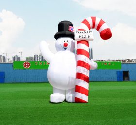 C1-218 Candy Bastone gonfiabile Natale pupazzo di neve