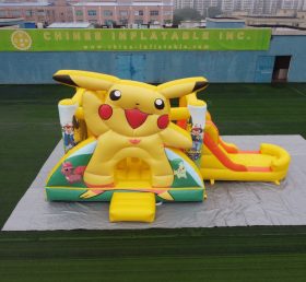 T2-4444 Pokémon Pikachu castello gonfiabile con scivolo