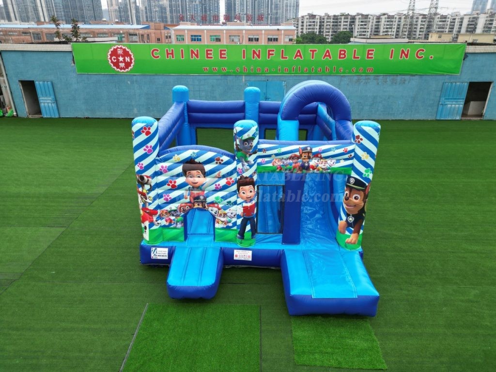 T2-4457 Paw Patrol Bouncy Castle With Slide