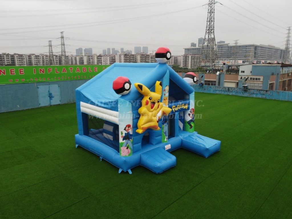 T2-4452 Pokémon Pikachu Bouncy Castle With Slide