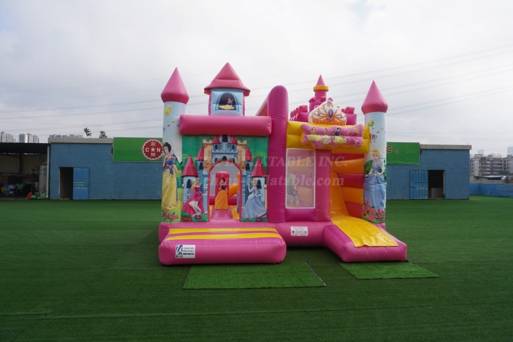 T2-4506 Disney Princess Castle Inflatable Combo