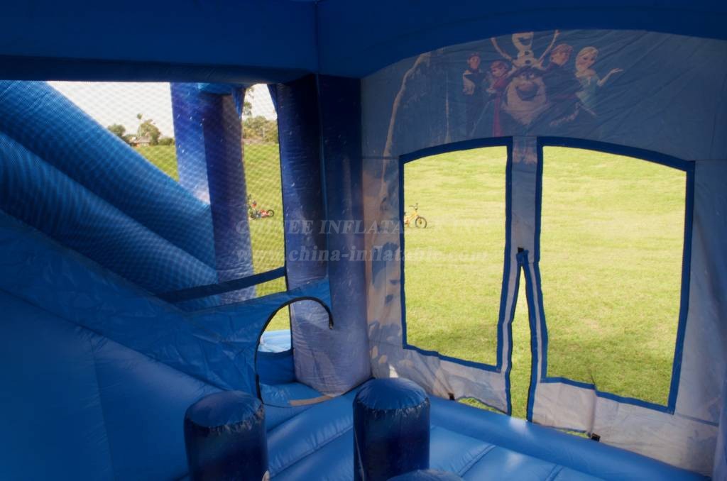 T2-4597 Frozen Jumping Castle And Slide