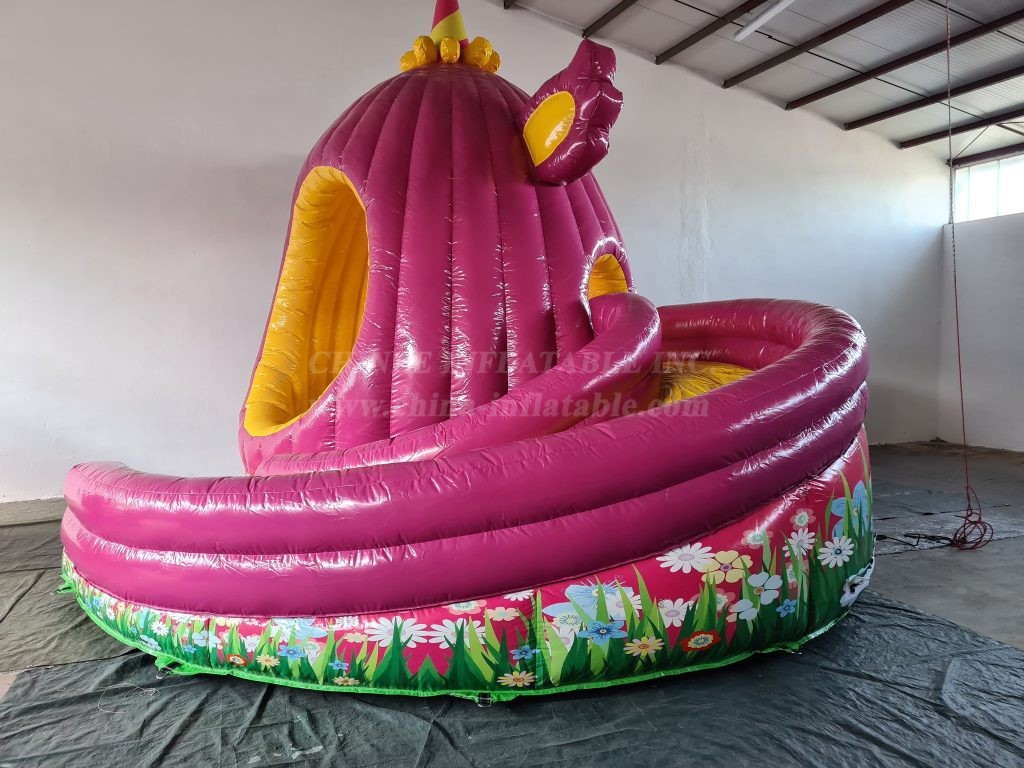 T2-4793 Unicorn Bouncy Castle With Slide