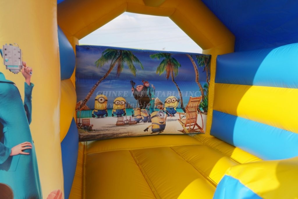 T2-2723J Minions Theme Kids Bouncy Castle With Slide